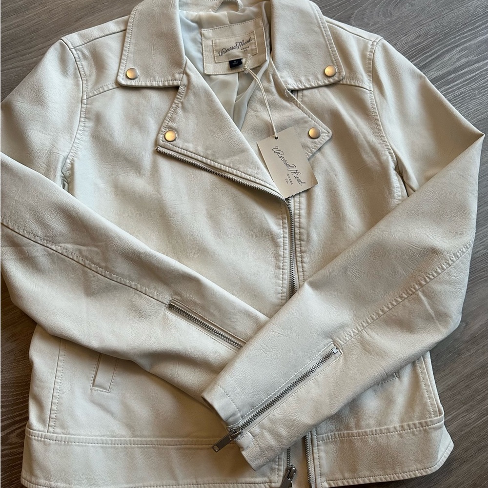 Universal Thread Off-White Leather Jacket